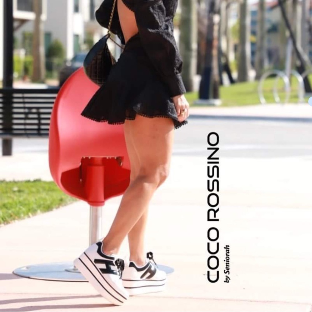 Coco Rossino Silver and Black Platform Sneakers - Picture 11 of 13